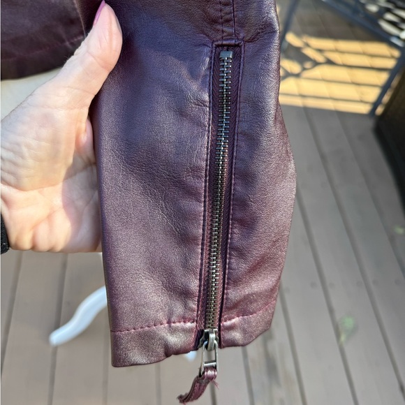 Max Studio Women’s Biker/Moto Style Jacket Dark Plum/Burgundy Size XSmall NWTS - Picture 3 of 8